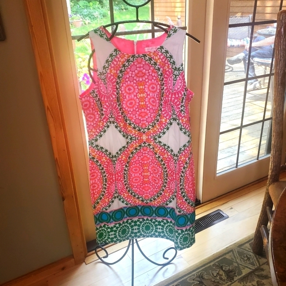 London Times Retro Sleeveless Midi Lined Sz. 12 Dress